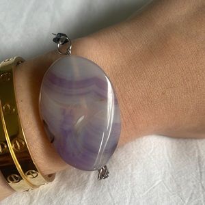 Handmade purple stone bracelet